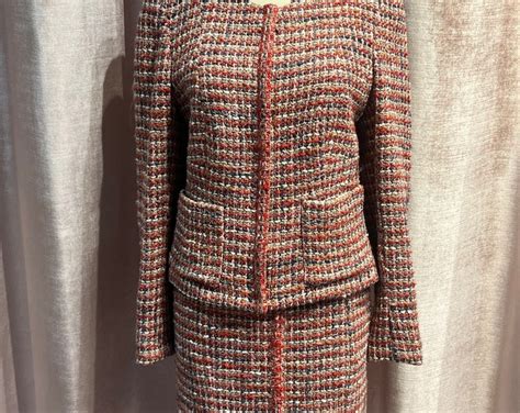 bomber vintage chanel|Vintage Chanel tweed suit.